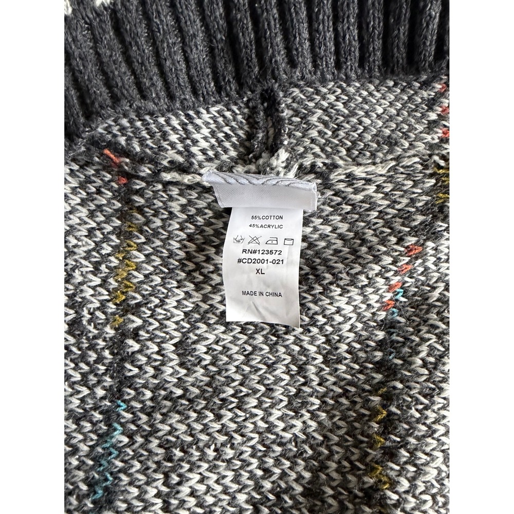 Y2K VTG Northern Angel Long Open Front Cardigan Sz XL Southwestern Aztec Duster - Picture 4 of 4